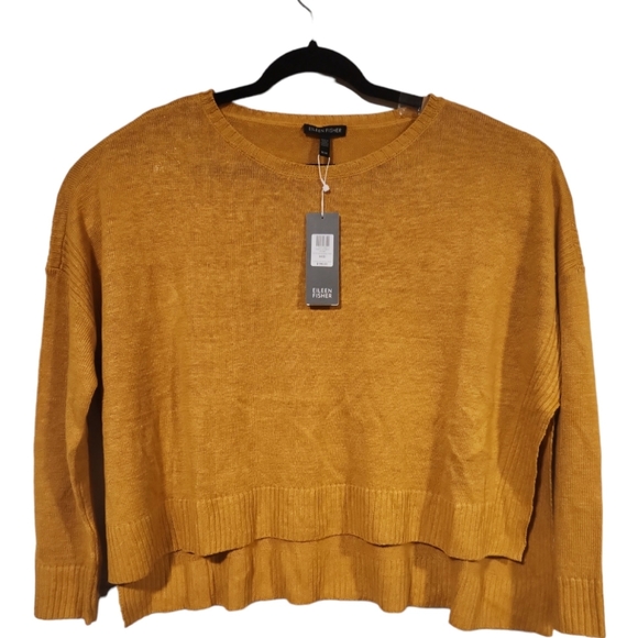 Eileen Fisher Sweaters - Eileen Fisher ORGANIC LINEN FINE GAUGE KNIT PULLOVER M